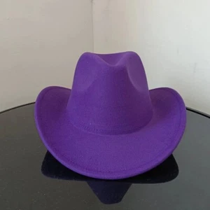 Purple Western Cowboy, Cowgirl Hat, Adjustable Cotton & Polyester, Men Women - Picture 1 of 4