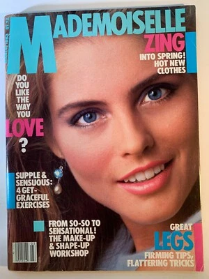 MADEMOISELLE March 1983 Kim Alexis Cover VG+ No Label Foto 1 de 4