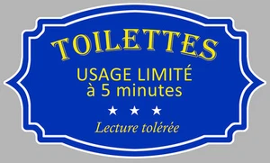 WC TOILETTE HUMOR 17cmX10cm AUFKLEBER STICKER AUTO (WA025) - Bild 1 von 1