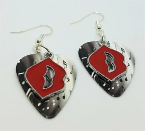 Red Lip Charms Guitar Pick Earrings - Pick Your Color - Picture 1 of 19