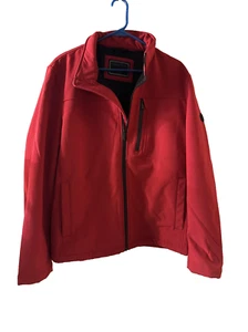 Calvin Klein Jacket Mens Medium Red Soft Shell Water Wind Resistance Movement - Picture 1 of 8