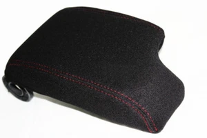 Fits 98-06 BMW E46 Red Stitch Automotive Fabric Console Armrest Cover Protector - Imagen 1 de 2
