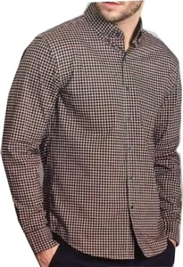NWT BC Clothing Expedition Men's Button Down Plaid Dress Shirt Red/Black/White L - Picture 1 of 1