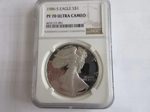 1986-S Eagle Dollar , NGC PR 70- Ultra Cameo - Picture 1 of 4