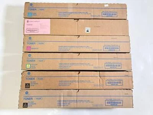 6 OEM Konica Minolta Bizhub C250i,C300i,C360i TN328C,LM,M,Y,K,K Toners - Picture 1 of 6
