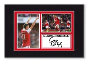 Montaje A4 GABRIEL MARTINELLI Firmado Autógrafo FOTO Listo para Enmarcar ARSENAL - Imagen 1 de 3