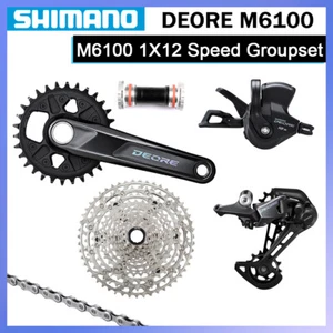 SHIMANO DEORE M6100 1x12-Speed MTB Groupset 170mm 175mm Crankset Cassette 11-51T - Picture 1 of 7