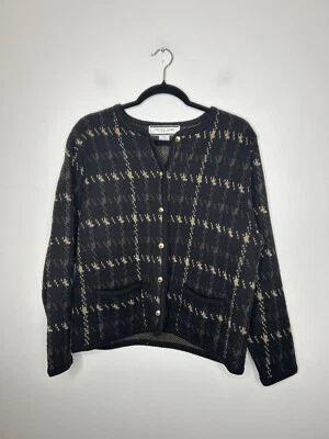 Свитер на пуговицах Crystal-Kobe Petites коричневый черный размер 90-е маленький большой - Изображение 1 из 4