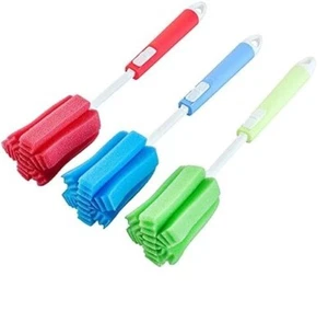 3 Pcs Bottles Dishwashing Foam Sponge Brush with Adjustable Long Handle for... - Picture 1 of 1