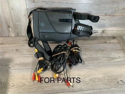 Vintage General Electric CG684 Camera W/ Cords - FOR PARTS (tape deck jam) - Image 1 of 4