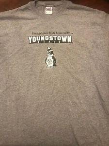 YOUNGSTOWN STATE PENGUINS T Shirt Men XL Grey W/ White Logo - Picture 1 of 4