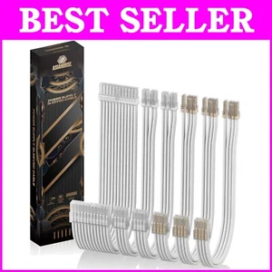 Premium 30CM PSU Cable Extension with Transparent Combs for Optimal Routing - Picture 1 of 10