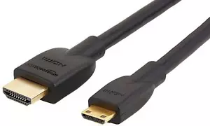 Cable adaptador de TV mini-HDMI a HDMI de alta velocidad Amazon Basics (admite Etherne... - Imagen 1 de 8
