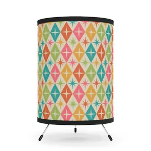 Funky MCM Atomic Starburst Retro Diamond Table Lamp - Picture 1 of 8