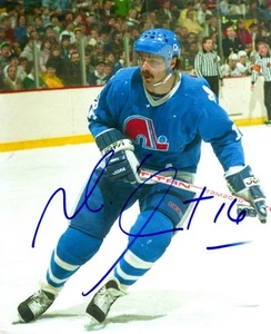 Signed 8x10 MICHEL GOULET Quebec Nordiques Photo - COA - Picture 1 of 1
