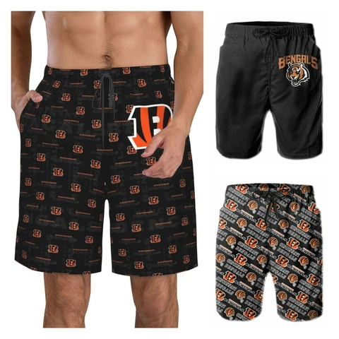 Cincinnati Bengals Men's Beach Shorts Quick Drying Shorts with Pockets Cover