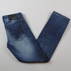 Diesel Safado Jeans Mens Size 28 Blue Zip Denim Low Rise Slim Straight #348