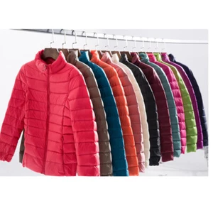 Cappotto donna donna piumino d'anatra giubbino stand up ultraleggero puffer jacket XXS-5XL - Foto 1 di 26