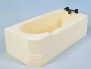 Ideal Bathtub Dollhouse Miniature Cream Color I-868 Vintage Hard Plastic - Picture 1 of 4