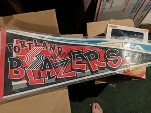 BANNER DE COLECCIÓN 1995 FIRMADO ""GARY TRENT"" PORTLAND TRAIL BLAZERS ~ 30 - Imagen 1 de 5