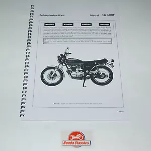 Honda Set Arriba Manual CB400F 400/4 400 Cuatro 1970s, Reproducción HWM007 - Imagen 1 de 5