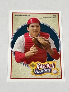 1992 Upper Deck Baseball Heroes #37 - Johnny Bench - Cincinnati Reds - Picture 1 of 2