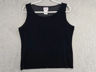 Camiseta sin mangas vintage de terciopelo negro para mujer grande renacentista gótica años 90 Foto 1 de 4