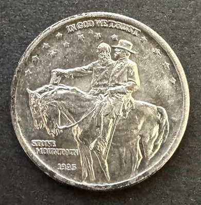 1925 Stone Mountain Commemorative Half Dollar    Free US Shipping - Image 1 of 2
