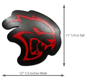 Dodge Hellcat Challenger Charger Holz Wandbild - Schild Logo Garage - Handarbeit - Bild 1 von 5