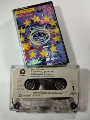 PHILIPPINE U2 - Zooropa Cassette Tape w/Sticker Labels. Polycosmic Records - Image 1 of 4