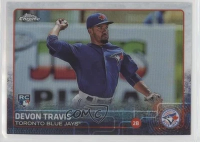 2015 Topps Chrome Refractor Devon Travis #184 Rookie RC - Image 1 of 2