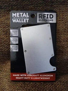 Portafoglio Blocco RFID Slim Porta Carte di Credito Portafoglio Aereo Alluminio Resistente - Foto 1 di 3