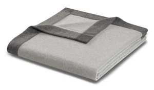 Plaid Prado grau, mit Umschlagsaum, Größe 150x210 cm - Bild 1 von 2