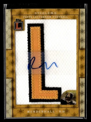 2008 Topps Letterman Rashard Mendenhall Rookie Auto Superfractor 1/1 ZK9278 - Image 1 of 2