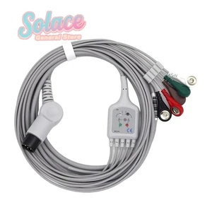 1PCS NEW Fit For Welch Allyn Propaq CS ECG Cable 6 Pin 5 Lead Snap AHA - Picture 1 of 10