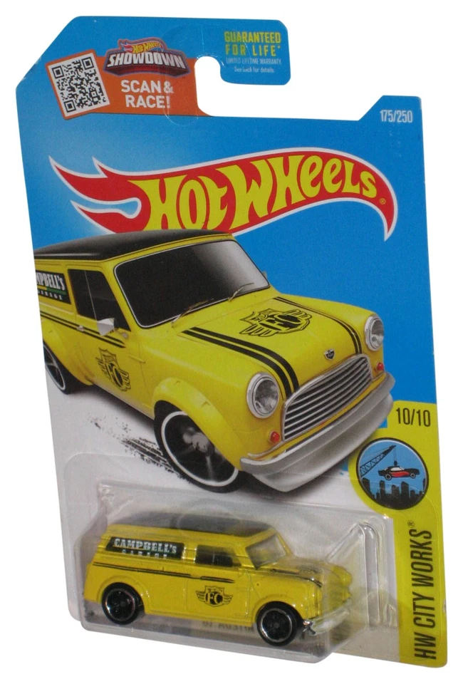 Hot Wheels HW City Works 10/10 (2015) Yellow '67 Austin Mini Van Toy 175/250 - Image 1 of 1