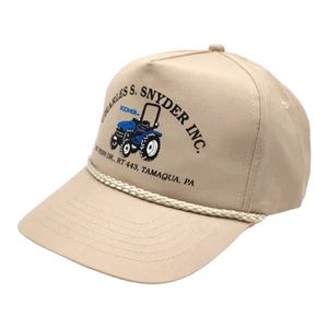 De colección Boomer Tractor RT 443 Tamaqua, PA Bronceado Abuelo Snapback Cuerda Camionero Sombrero - Imagen 1 de 11