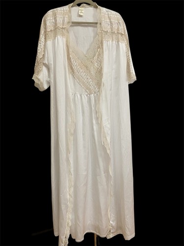 UNDERCOVER Abito e abito vintage Victoria’s Secret etichetta oro medio made in USA bianco lungo