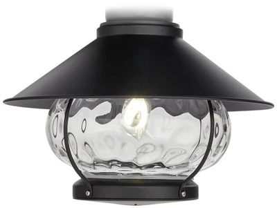 Matte Black Lantern Wet-Rated LED Fan Light Kit - Image 1 of 2
