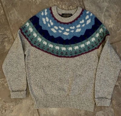 Suéter Eddie Bauer Tejido Lana Oveja, Yugo Circular Mujer M Mediano De Colección Foto 1 de 3