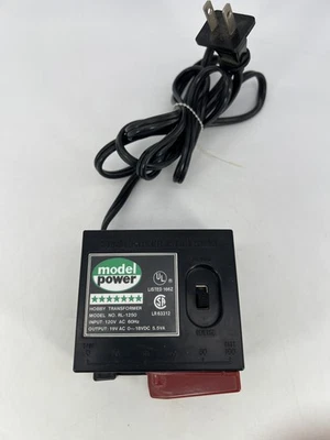 Model Power #RL-1250 Hobby Transformer 120V AC 60Hz 18VDC 5.5VA Black Fair - Image 1 of 4