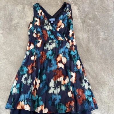 Vestido Simply Vera Vera Wang para mujer mediano sin mangas estampado floral rayón Foto 1 de 4