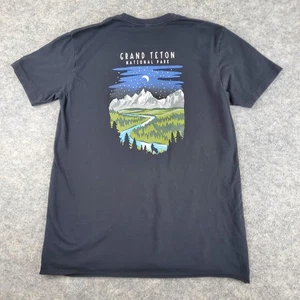 Camisa Grand Teton Parque Nacional Para Hombre Mediana Negra Cuello Redondo Manga Corta Gráfico - Imagen 1 de 16