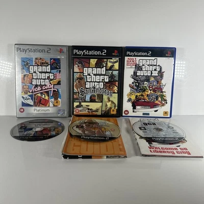 Grand Theft Auto Ps2 Bundle Grand theft Auto 3 , GTA Vice City San Andreas - Image 1 of 4