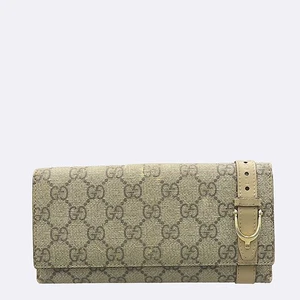 Gucci 309754 GG logo PVC belt decoration long wallet - Picture 1 of 5