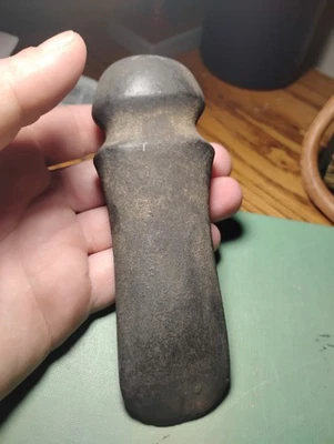 Auténtica hacha de piedra acanalada 5 3/4" grado museo Maryland Foto 1 de 4