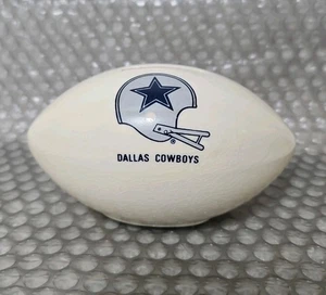 Dallas Cowboys Glazed Ceramic Bank Football Vtg - Picture 1 of 6