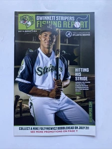 CARLOS FRANCO Gwinnett Stripers Baseball 2018 Gameday Program SGA Atlanta Braves - Picture 1 of 2