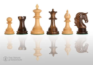 The Teramo Luxury Chess Set - Pieces Only - 4.4" King  - Tasmanian Blackwood - Picture 1 of 11