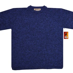 DAMEN HANDMADE ANDEAN ALPAKA EINFARBIG BLAU PULLOVER GR. L - Bild 1 von 8